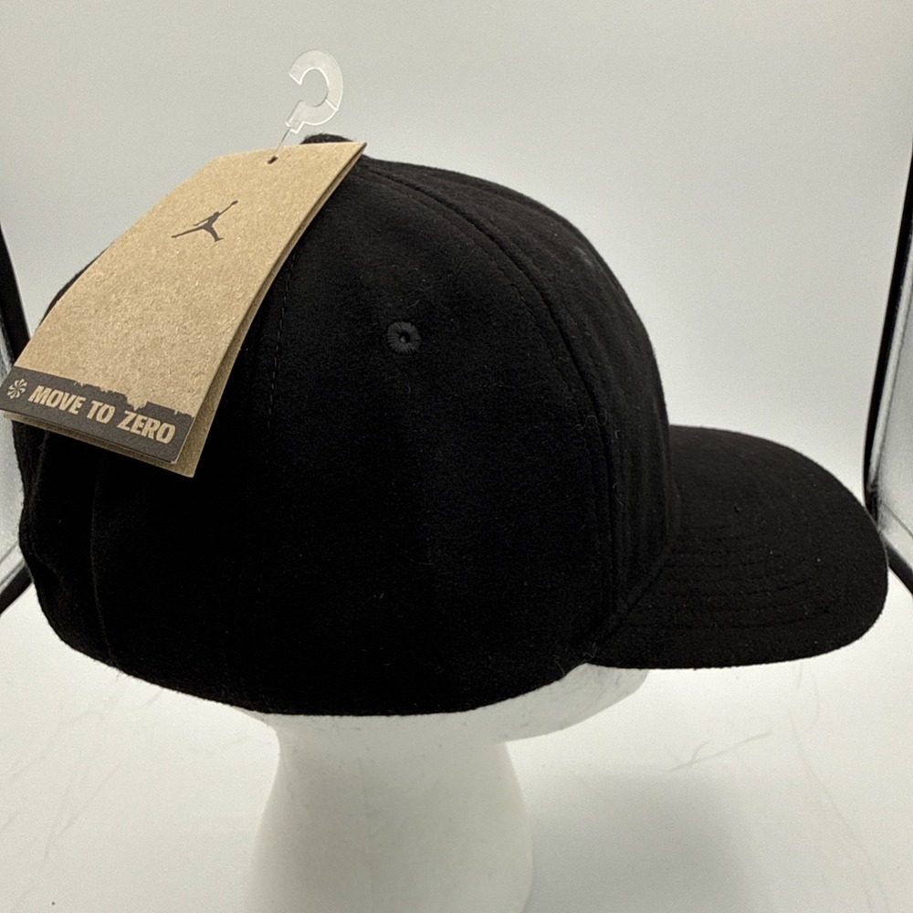 NEW Nike Jordan Flight Unstructured Hat Black HF6241‎ 010 Wool Medium Large - Picture 8 of 11